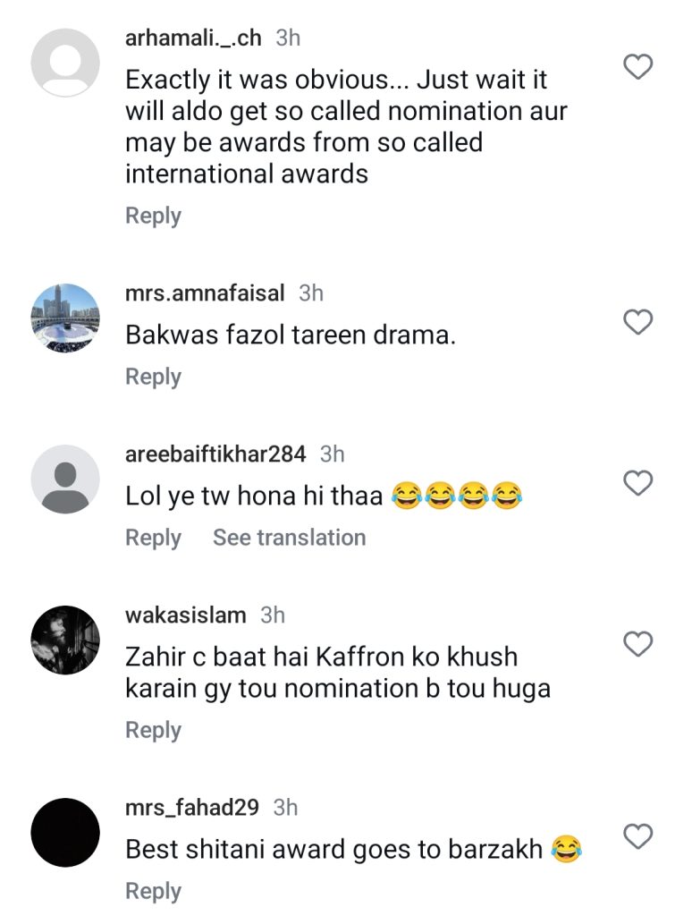 Public Reacts To Barzakh's Nomination At Asian Academy Creative Awards