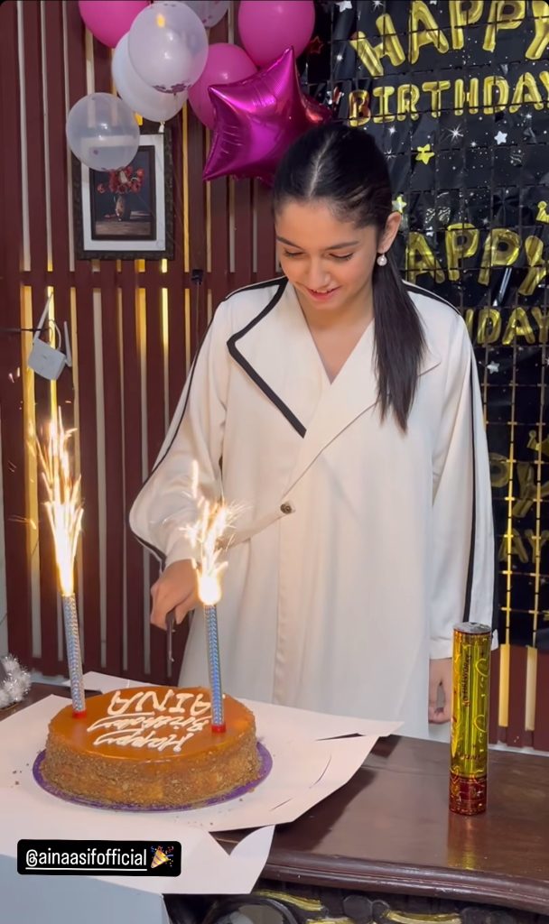 Aina Asif Celebrates Birthday on Drama Set