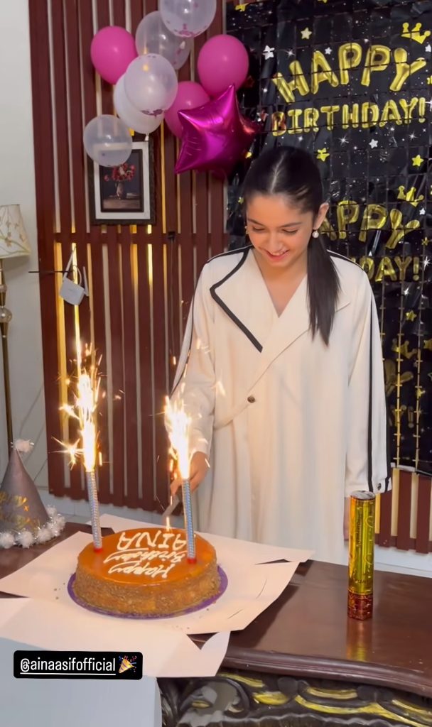 Aina Asif Celebrates Birthday on Drama Set