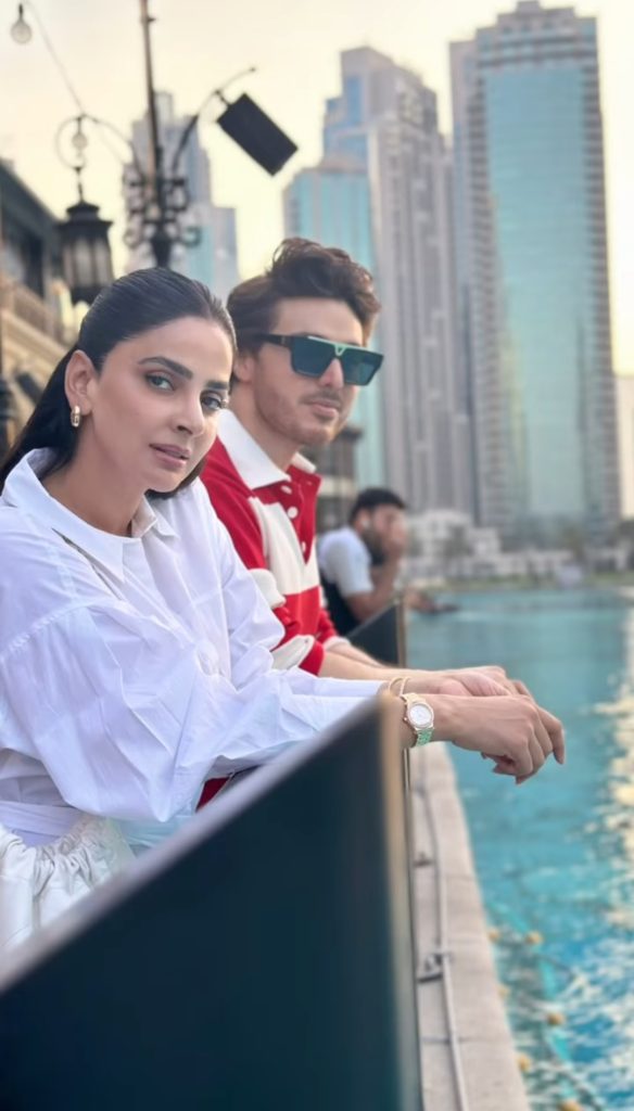 Saba Qamar & Ahsan Khan Beautiful Pictures from Dubai Trip