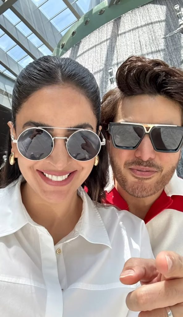 Saba Qamar & Ahsan Khan Beautiful Pictures from Dubai Trip