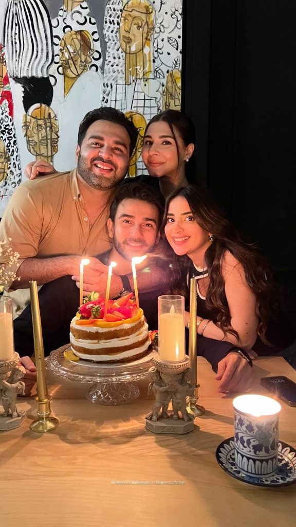 Ali Ansari Celebrates Birthday With Wife Saboor And Friends