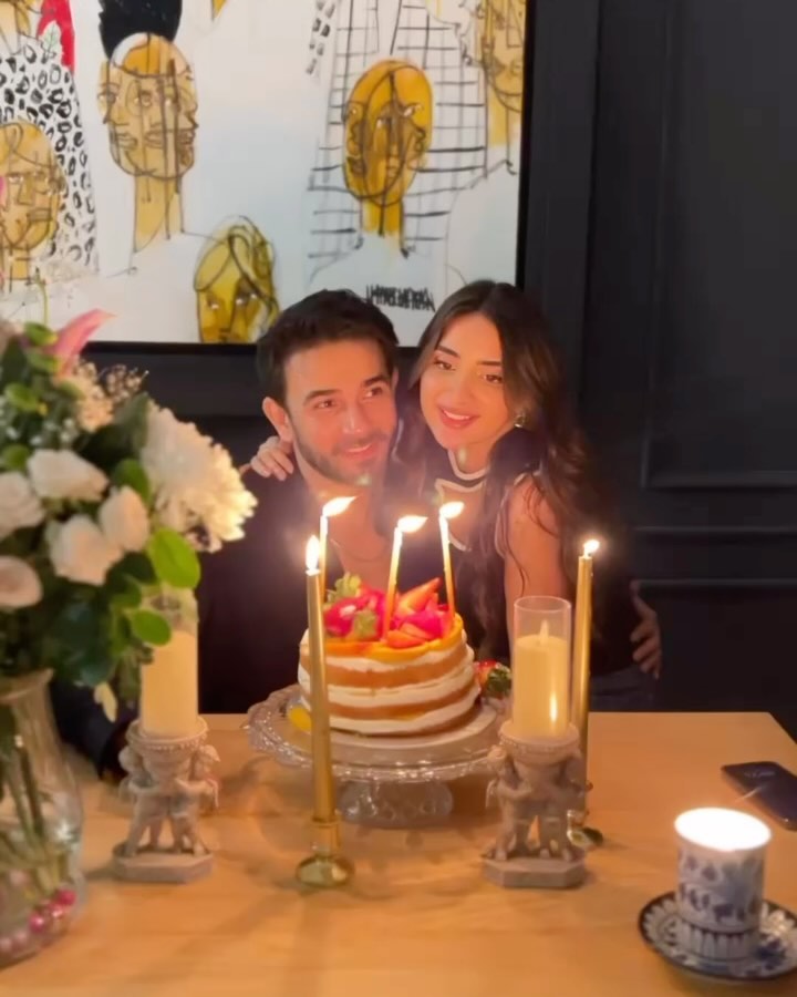 Ali Ansari Celebrates Birthday With Wife Saboor And Friends