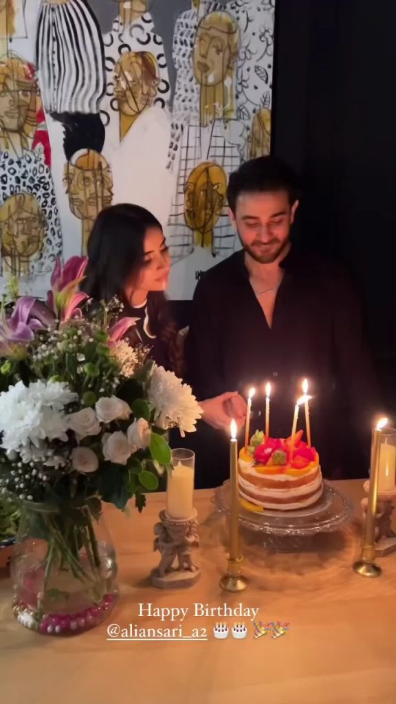 Ali Ansari Celebrates Birthday With Wife Saboor And Friends