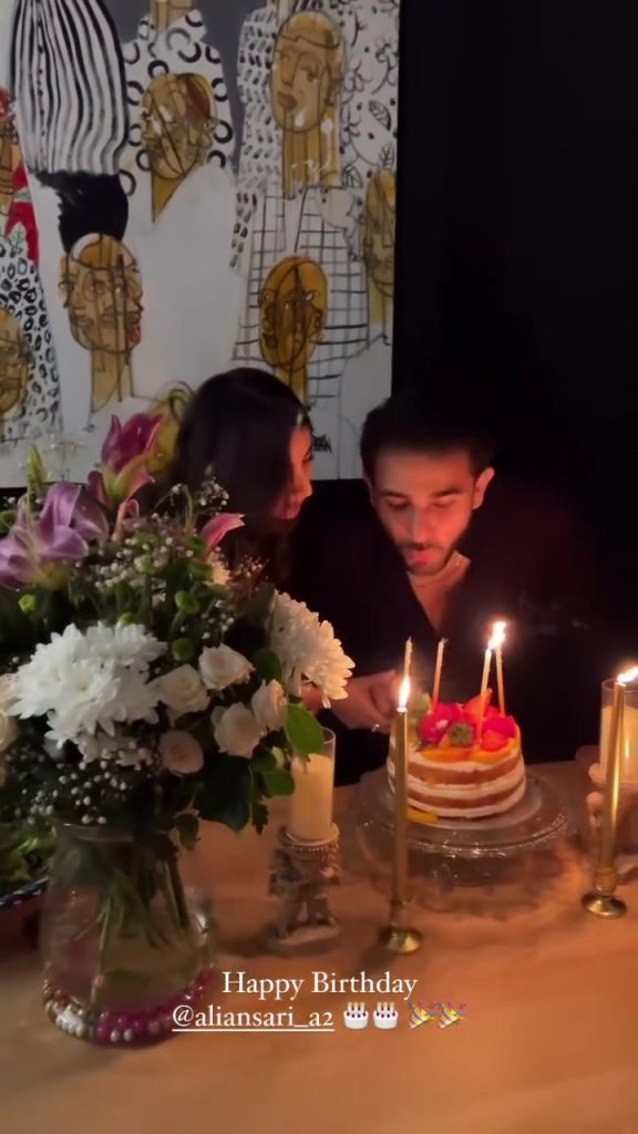 Ali Ansari Celebrates Birthday With Wife Saboor And Friends