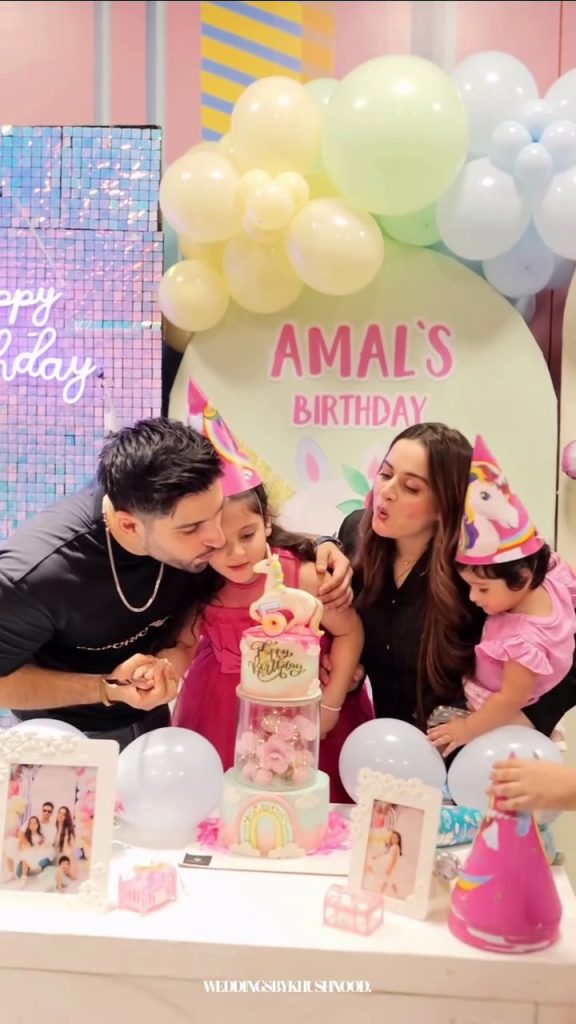 Muneeb Butt & Aiman Khan Celebrate Amal's 5th Birthday - HD Pictures