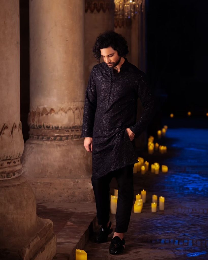 Ahad Raza Mir and Ramsha Khan Featured In Asim Jofa's Latest Collection