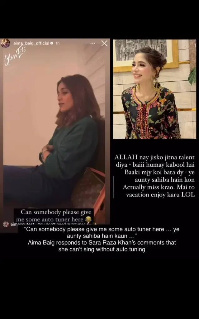 Aima Baig’s Response to Sara Raza Gets Trolled