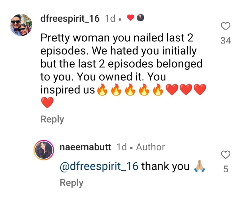 Naeema Butt's Farewell to Kabhi Main Kabhi Tum Viewers