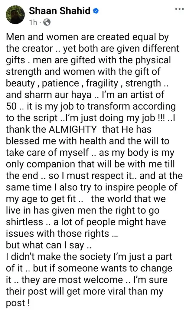 Shaan Shahid's Reply To Trolling on Shirtless Pictures