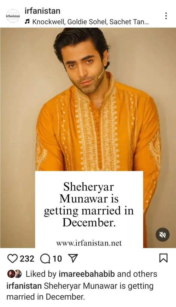 Sheheryar Munawar Getting Married Soon - Details