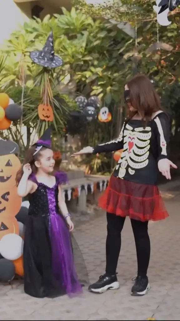 Juggan Kazim Celebrates Halloween With Her Children