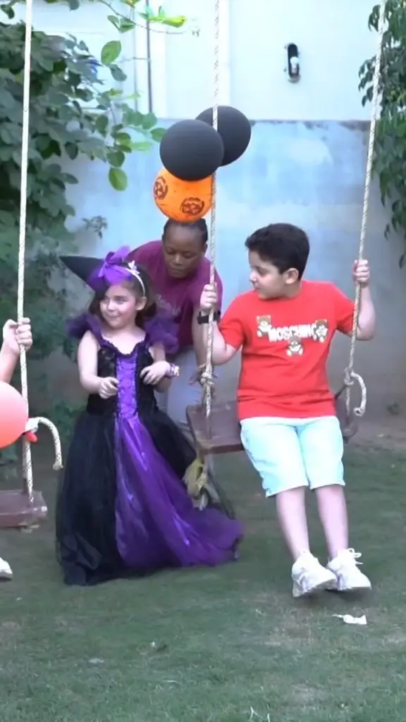 Juggan Kazim Celebrates Halloween With Her Children