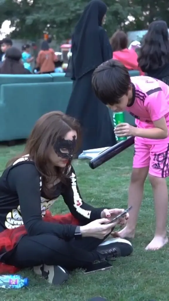 Juggan Kazim Celebrates Halloween With Her Children