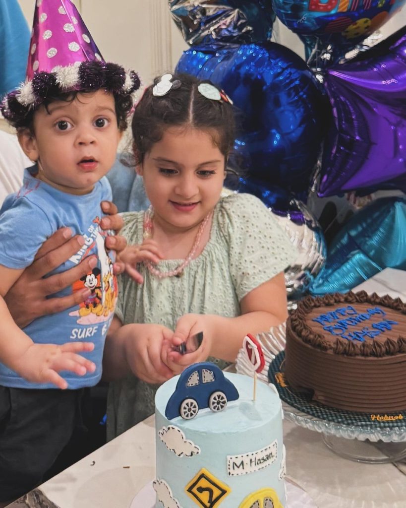 Minal Khan Son's First Birthday Celebration at Home