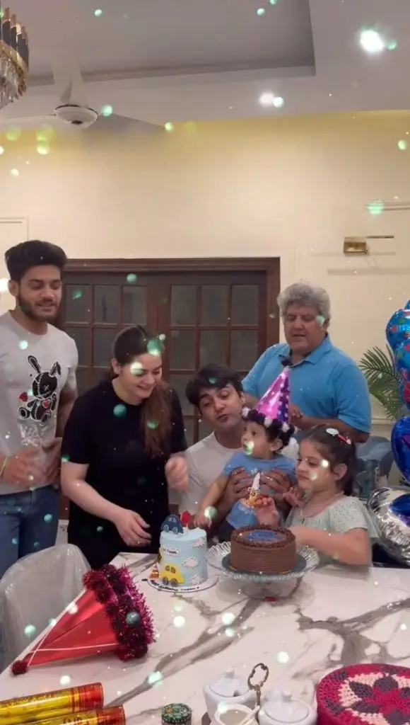 Minal Khan Son's First Birthday Celebration at Home