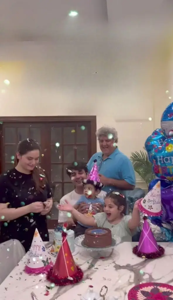 Minal Khan Son's First Birthday Celebration at Home