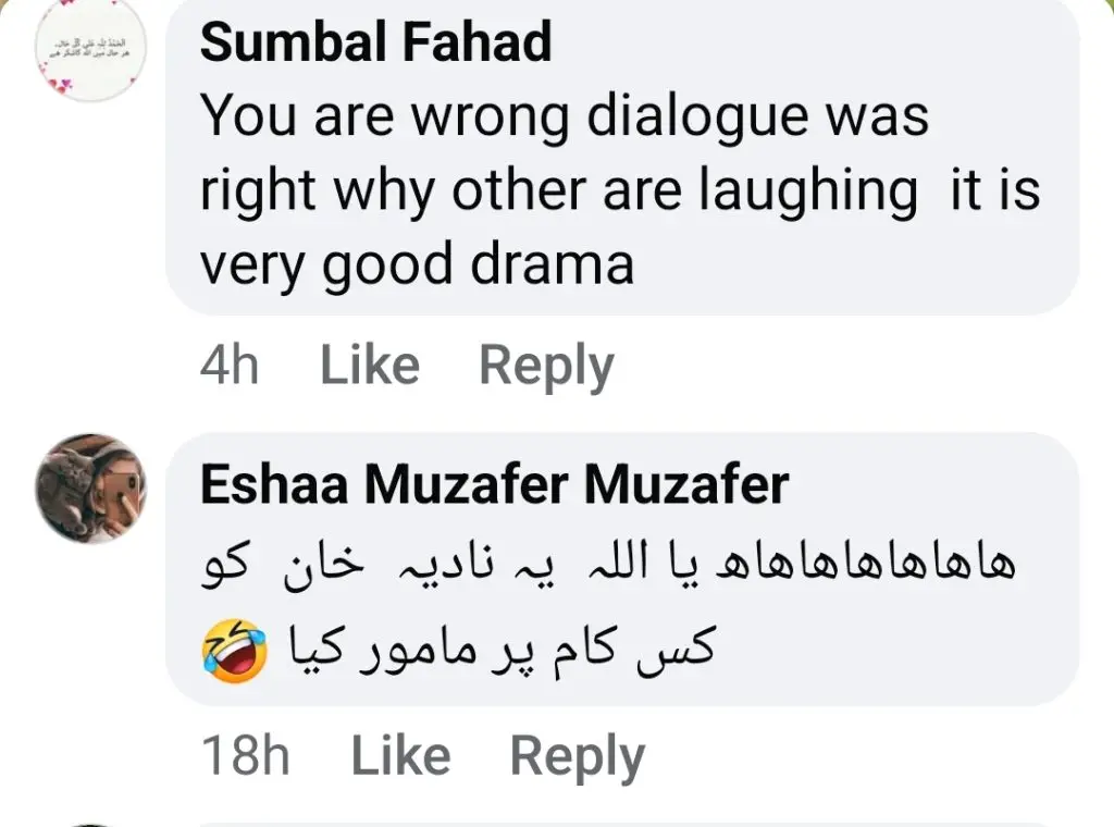 Reviews of Nadia Khan's plays were widely criticized.