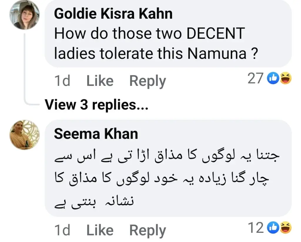 Reviews of Nadia Khan's plays were widely criticized.