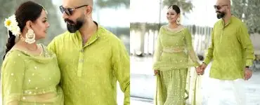 Juvaria Abbasi Photoshoot with Husband from a Wedding