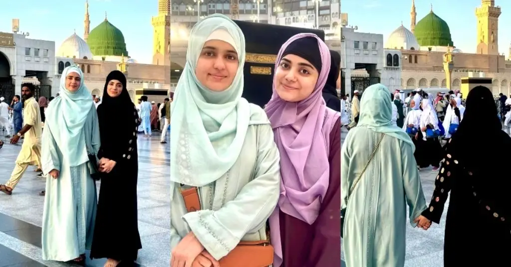 Sumbul Iqbal and Kompal Iqbal Umrah Pictures