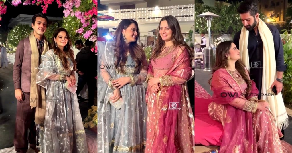 Aiman Khan and Minal Khan Spotted At a Family Wedding