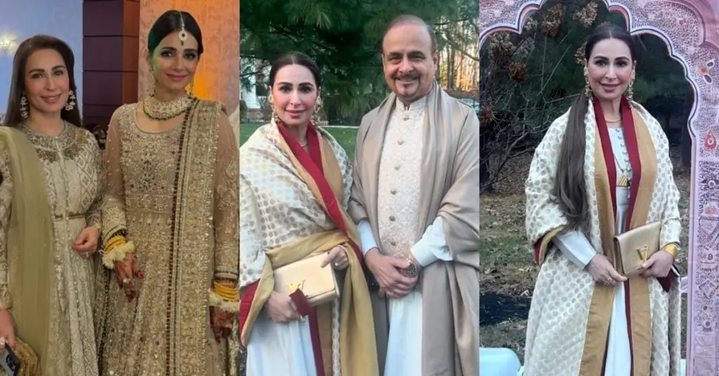 Reema Khan Attends Wedding with Husband in USA