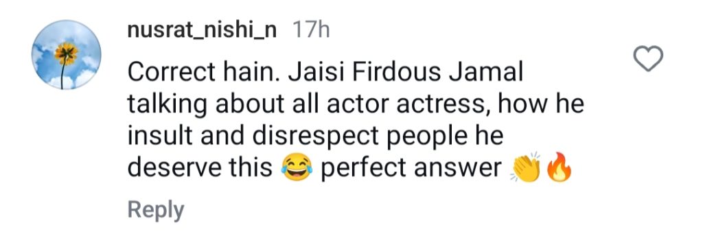 Mahira Khan's latest statement about Firdous Jamal