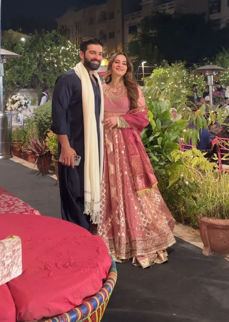 Aiman Khan and Minal Khan Spotted At a Family Wedding