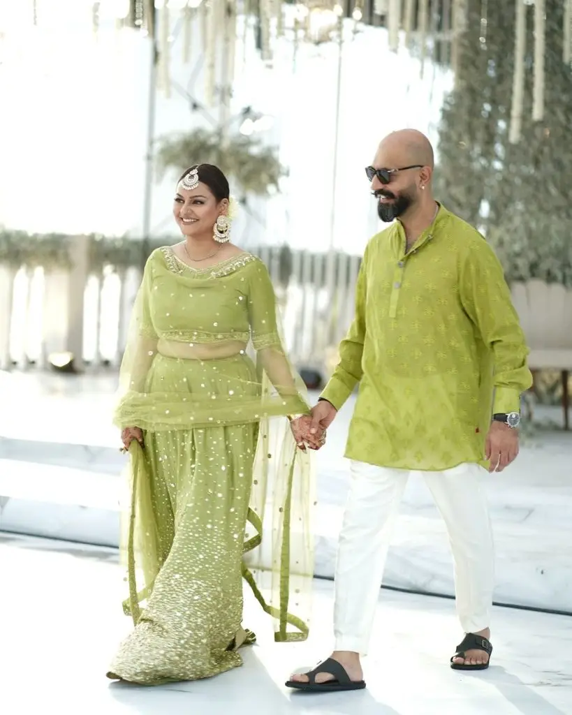 Juvaria Abbasi Photoshoot with Husband from a Wedding