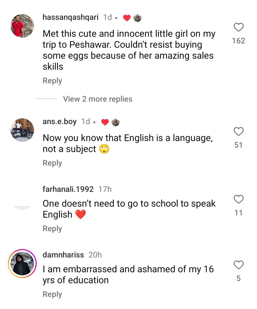 Lower Dir Girl's Fluent English Impresses Netizens