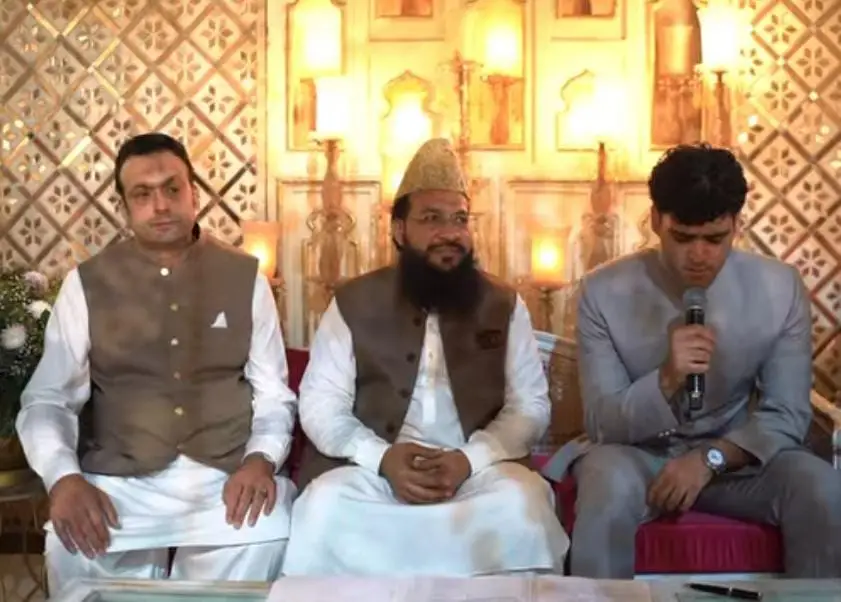 The video of Nawaz Sharif's grandson on his marriage has gone viral