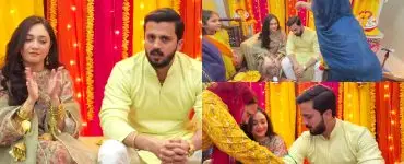 Rajab Butt & Wife First Dholki Pictures