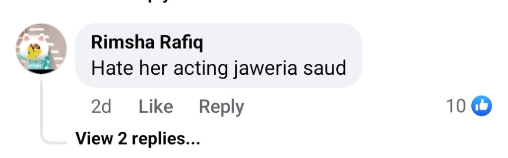 Jawaria Saud's character Baju was severely criticized