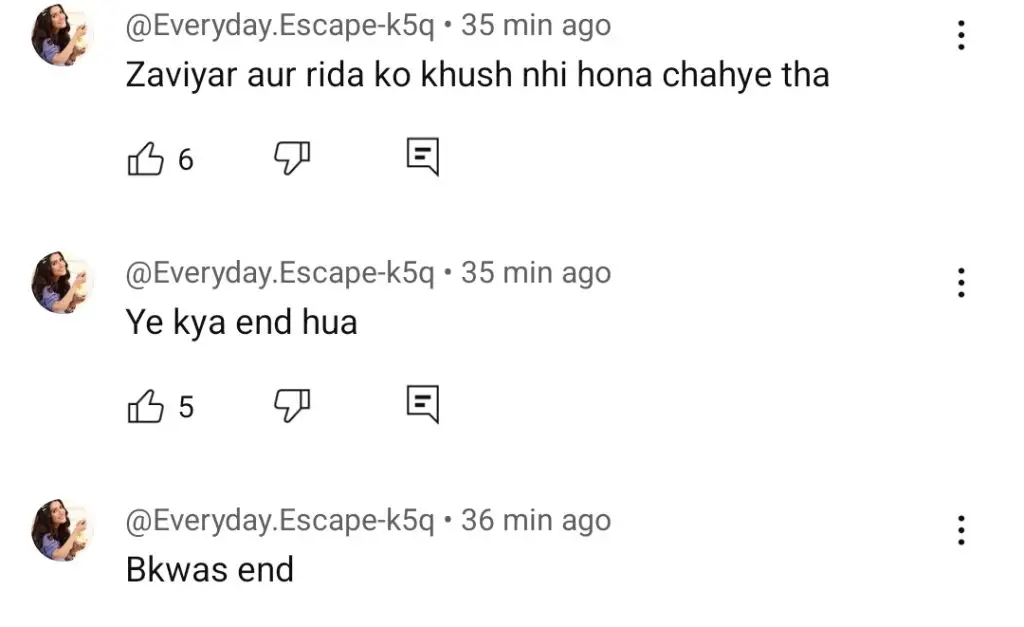 Woh Ziddi Si Last Episode Public Reaction