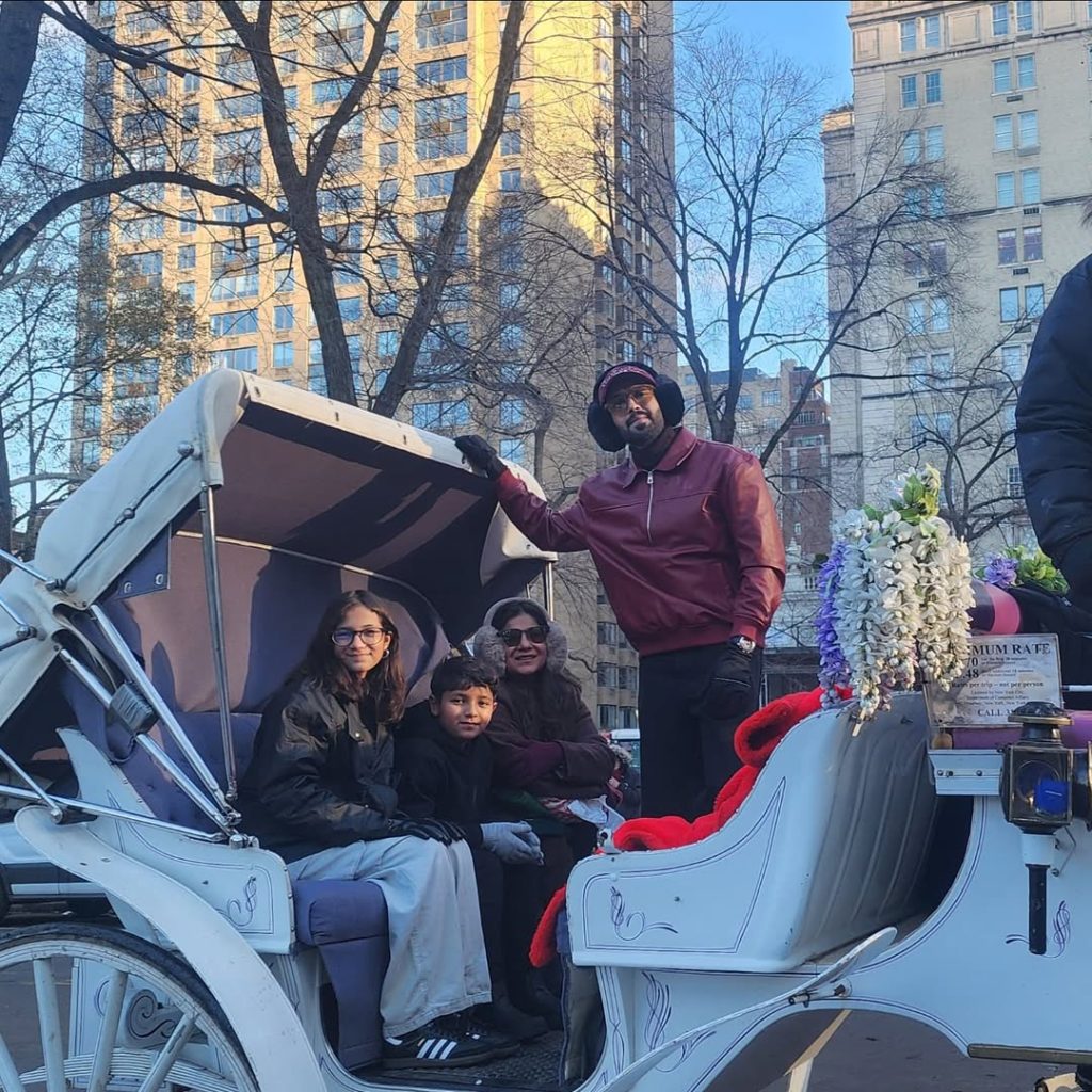 Fahad Mustafa With Family In New York