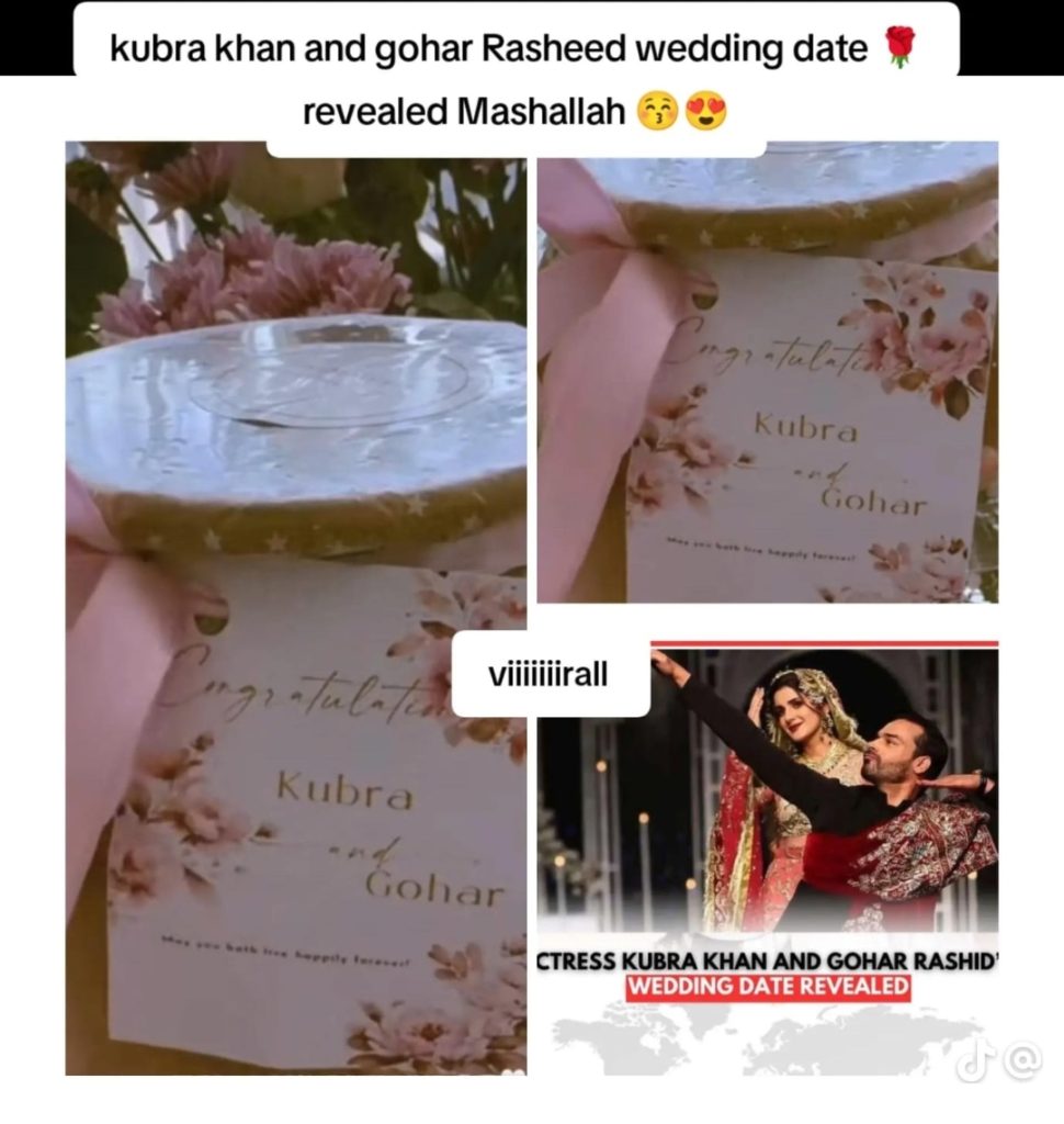 Kubra Khan & Gohar Rasheed's Wedding Card Goes Viral