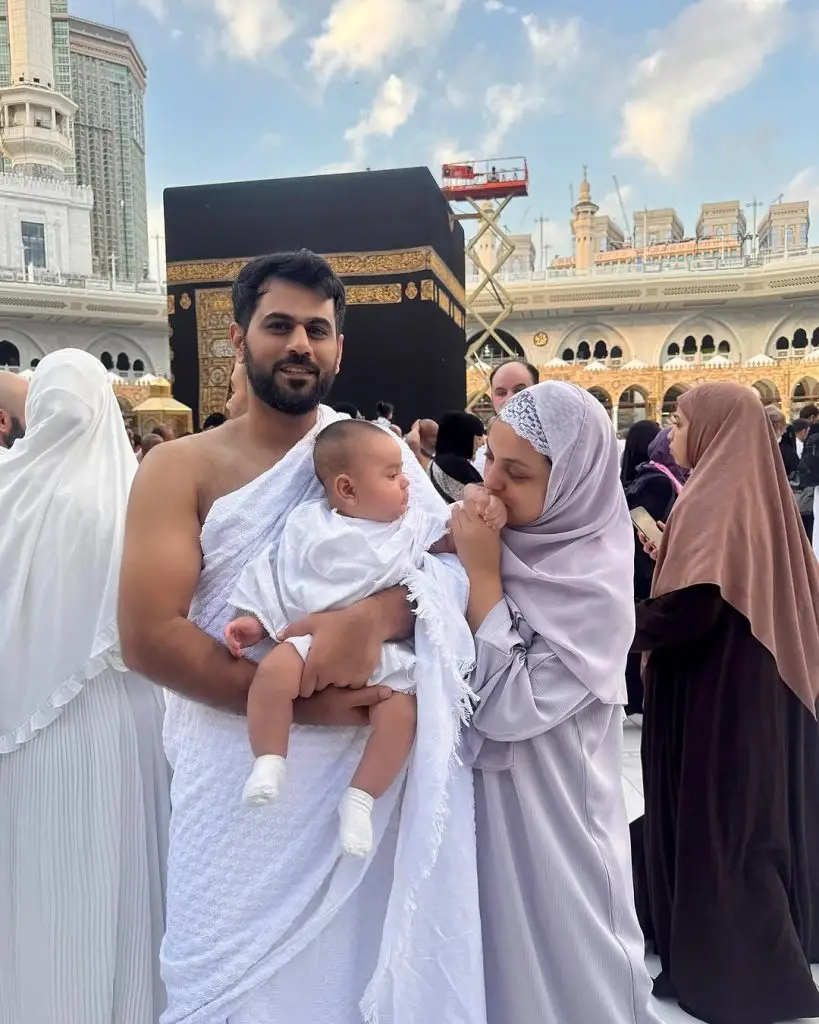 Maryam Noor Performs Umrah With Husband And Baby