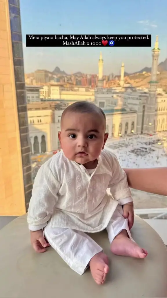 Maryam Noor Performs Umrah With Husband And Baby