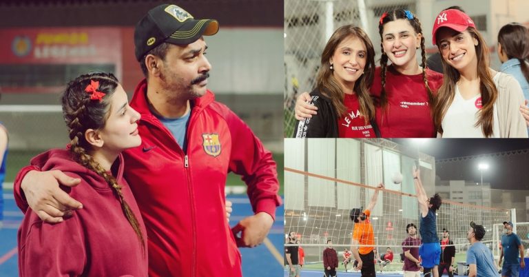 Kubra Khan and Gohar Rasheed Volleyball Match Pictures