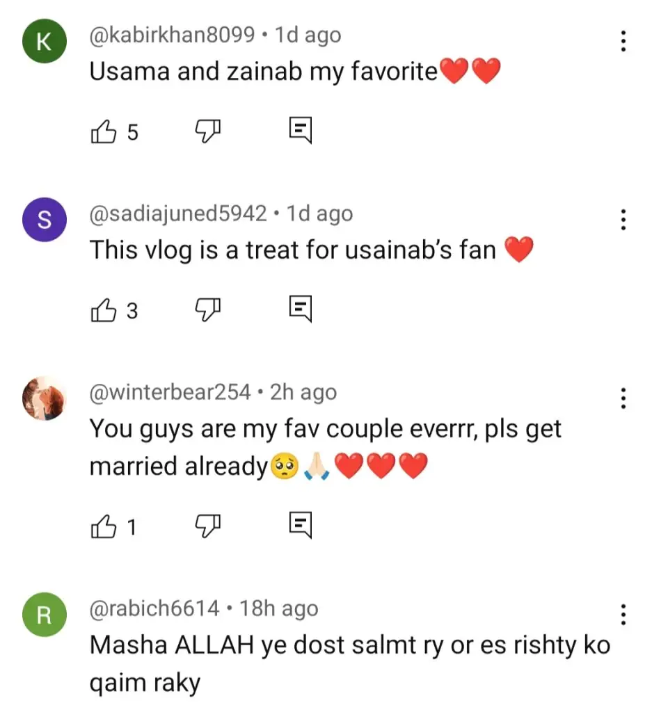 The latest video of Osama Khan and Zainab Shabbir excuses fans