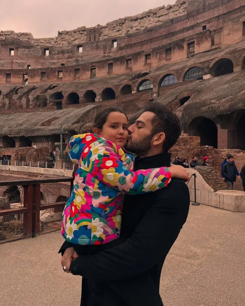 Pictures with daughter on the occasion of Azan Sami Khan's birthday