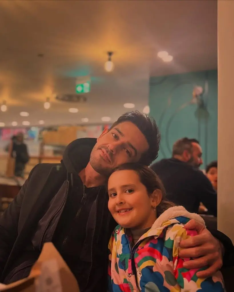 Pictures with daughter on the occasion of Azan Sami Khan's birthday