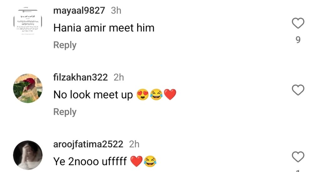 Fans react to the unexpected interaction of Haniya Aamir and Sam Ayub