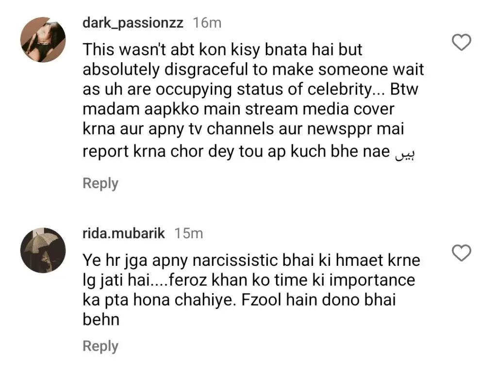 Hamima Melk defended Feroz Khan