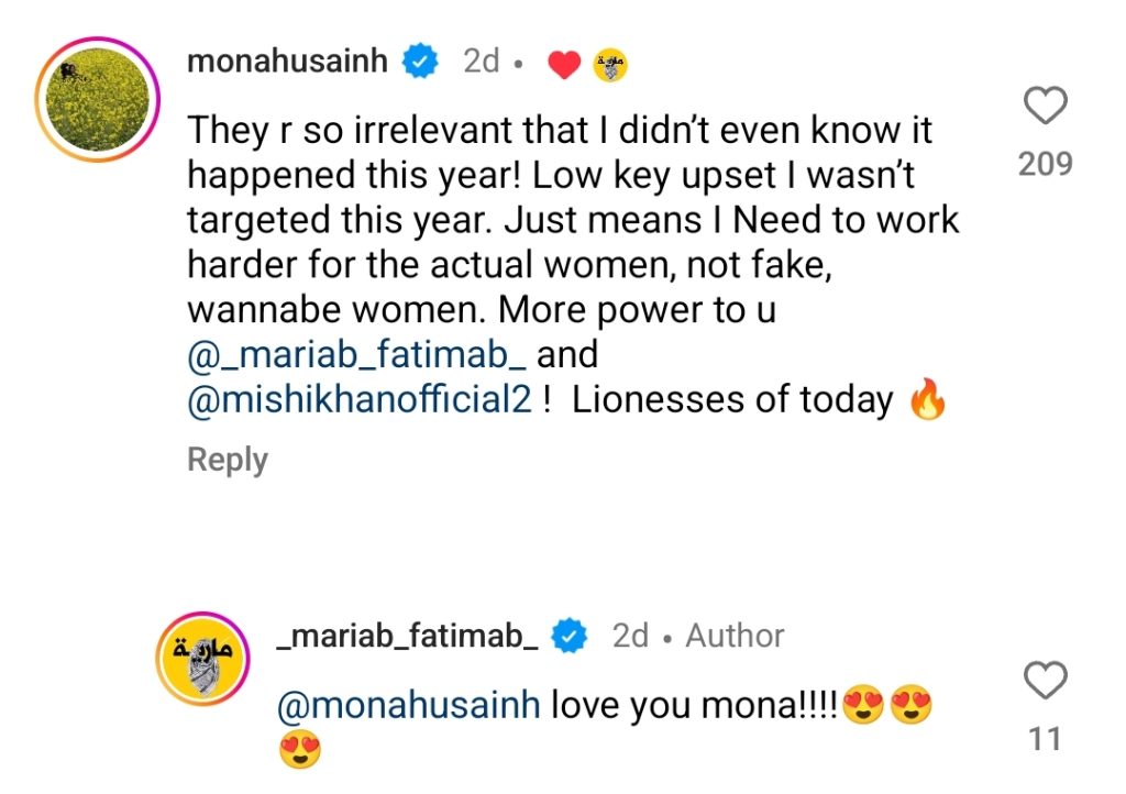 Maria B's Reply To Aurat March Organizers Targeting Her