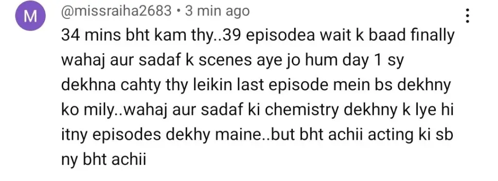 Sunn Mere Dil Last Episode Public Reaction