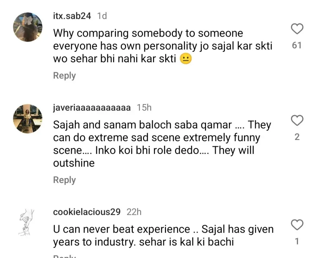 Saife Hasan's Comparison of Sehar Khan with Sajal Aly Questioned