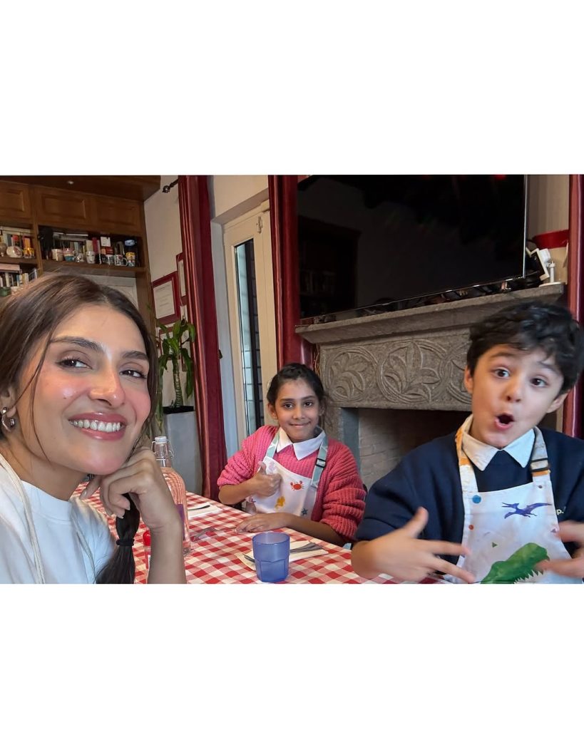 Ayeza Khan Latest Clicks With Children From Italy