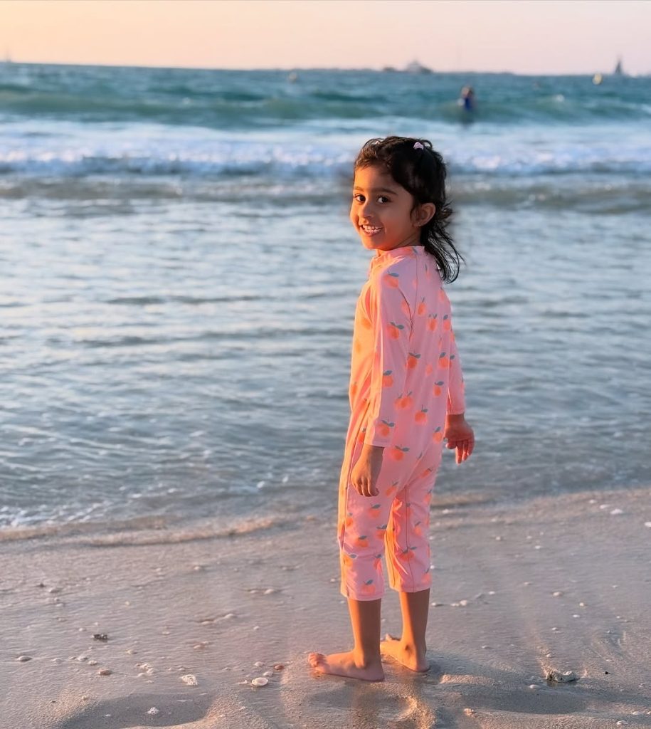 Hassan Ali Family Pictures from Jumeirah Beach, Dubai